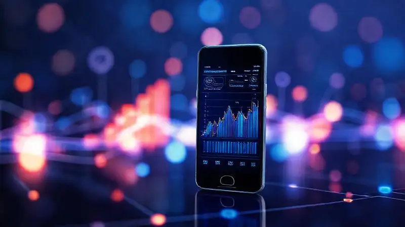 Interfaz digital moderna para datos móviles