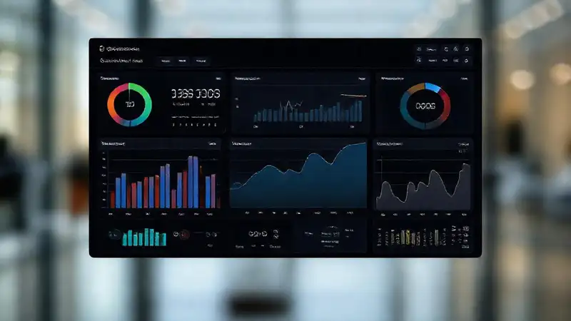 Un panel digital moderno presenta datos visuales
