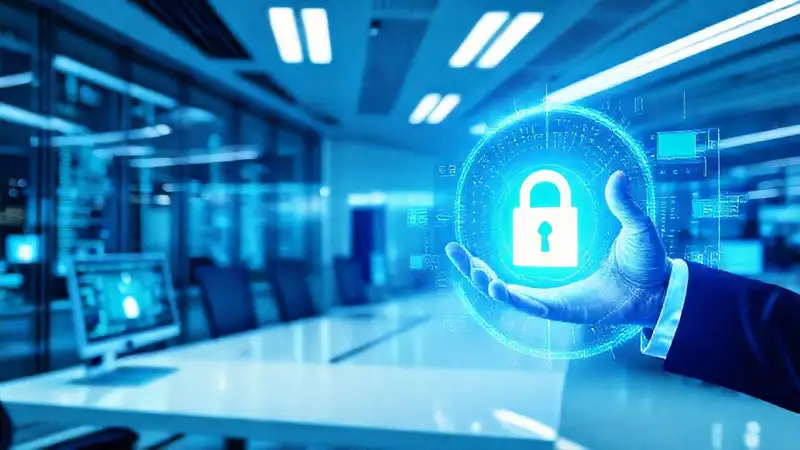 Oficina moderna: interfaz digital segura y confiable