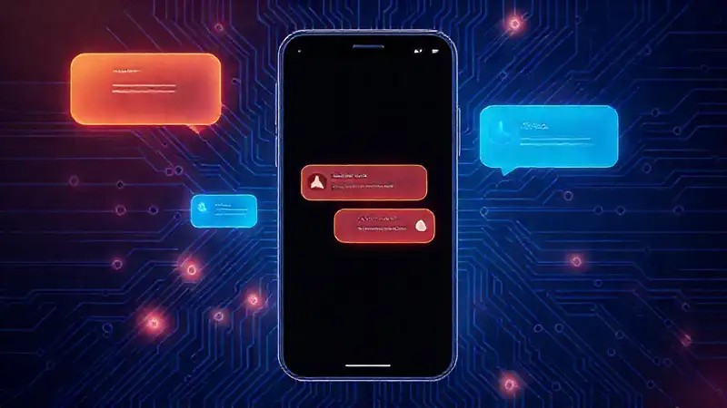 Interfaz móvil futurista y oscura