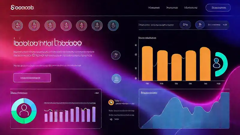 Interfaz digital optimista, visualmente atractiva e informativa