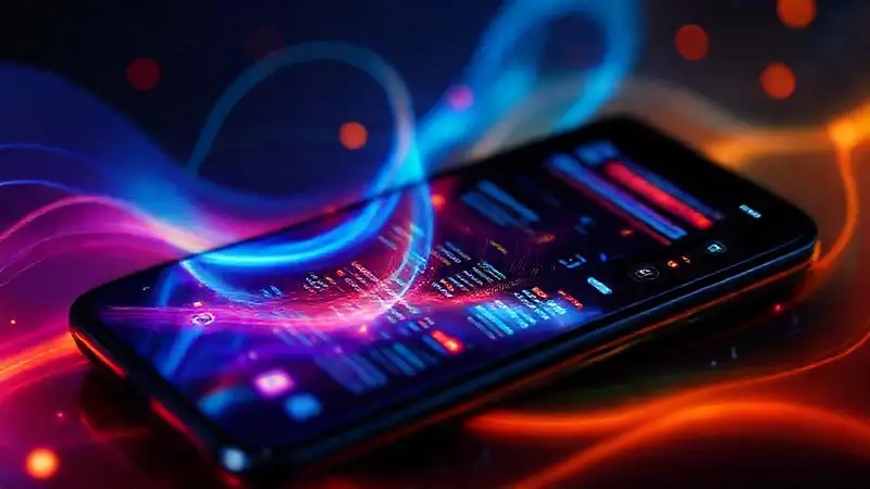 La interfaz móvil irradia notificaciones digitales