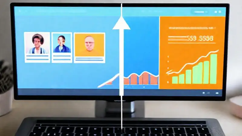 Comparación visual de resultados web brillantes