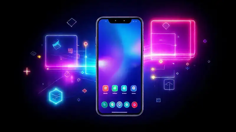 Mockup digital vibrante y tutorial animado