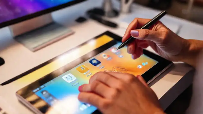 Tableta digital: diseño creativo moderno