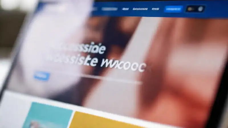 Mockup web accesible, texto claro y brillante