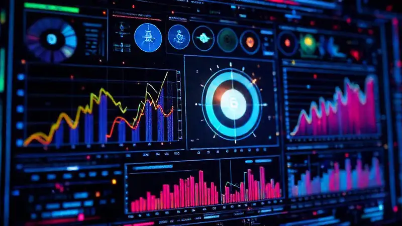 Análisis de datos futurista e impactante