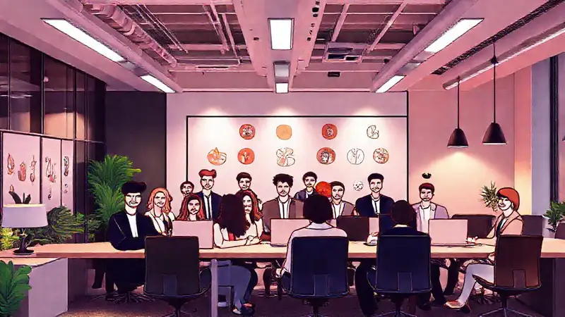 Diseño moderno, equipo diverso, identidad visual