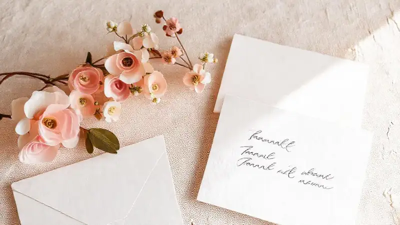 Papelería elegante evoca gratitud y sofisticación