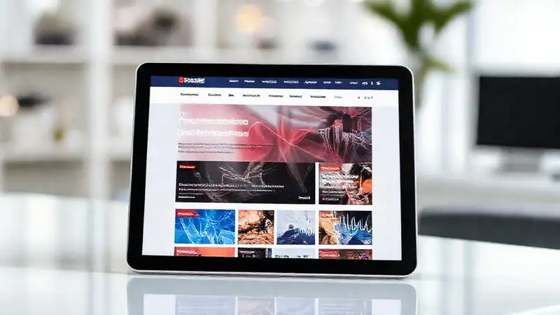 Mockup web moderno, interfaz Elementor vibrante