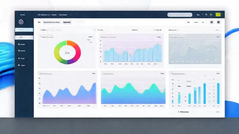 Panel digital muestra datos visuales profesionales