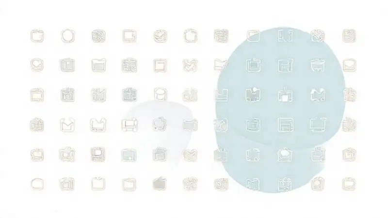 Grid minimalista de formas suaves y armoniosas