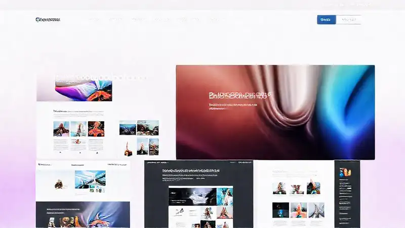 Mockup web elegante y colorido