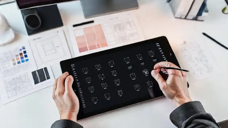 Diseño minimalista, enfoque creativo y ordenado