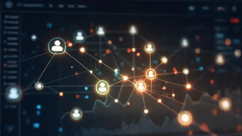 Una interfaz digital futurista y analítica