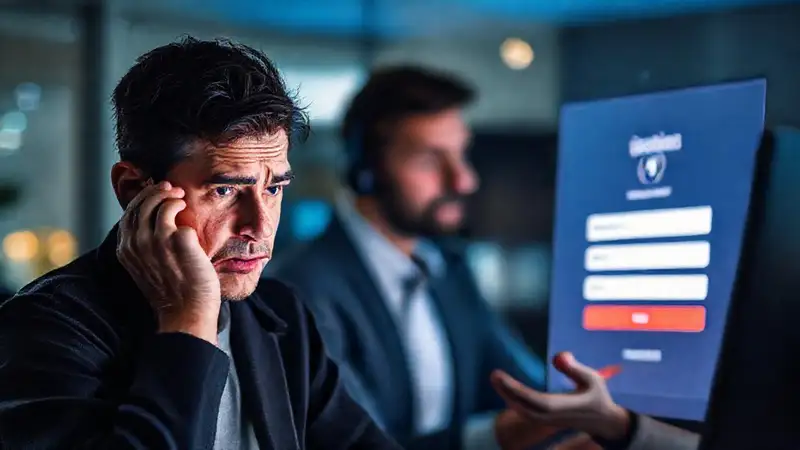 El agente ayuda a un cliente frustrado