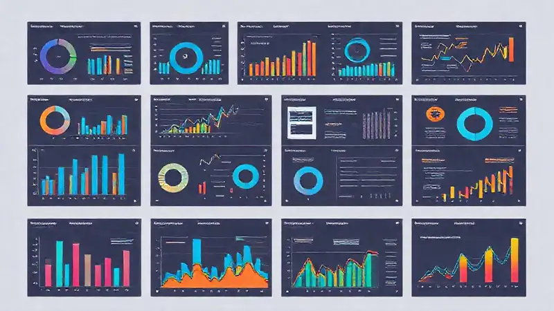 Portafolios modernos visualizan datos atractivos digitalmente