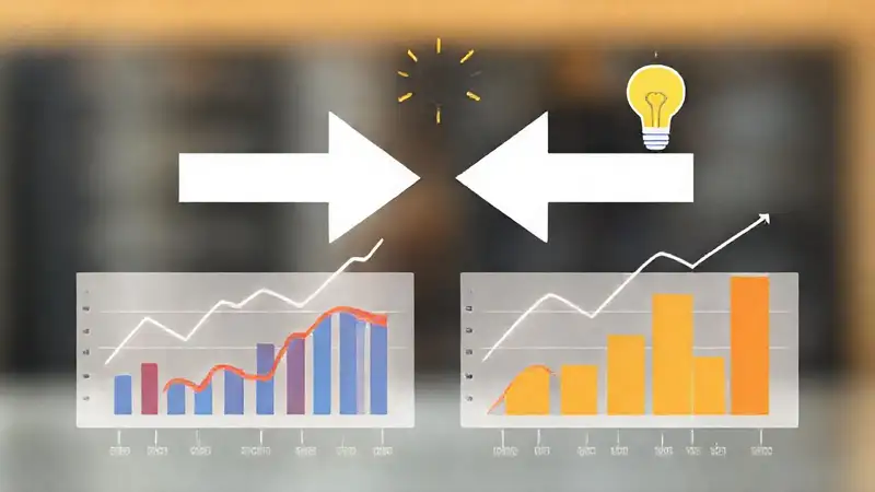Gráficos de datos visualizan el éxito