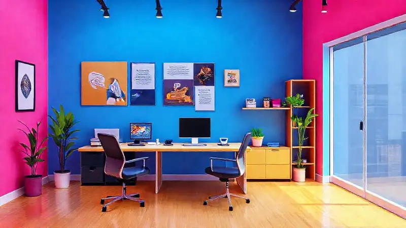 Diseño de oficina moderno y atractivo